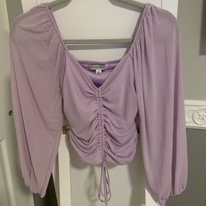 lavender long sleeve blouse